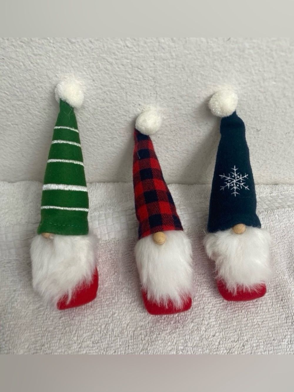 Target Festive Green + Red Plaid Mini Gnome Decor Set of 3 Holiday Christmas